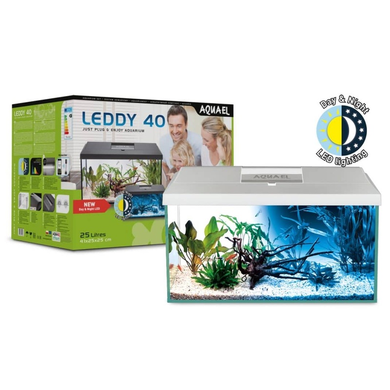 Aquael Leddy Day & Night 40 White Aquarium Set