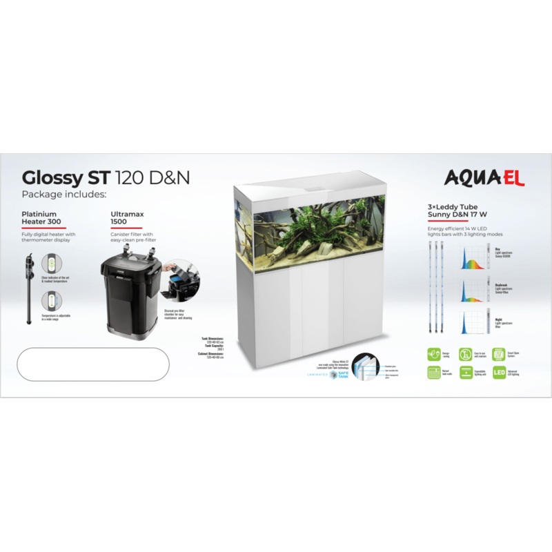 Aquael Glossy 120 White Package
