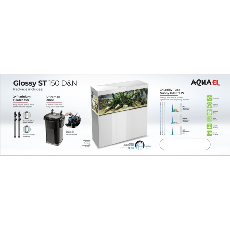 Aquael Glossy 150 White Package