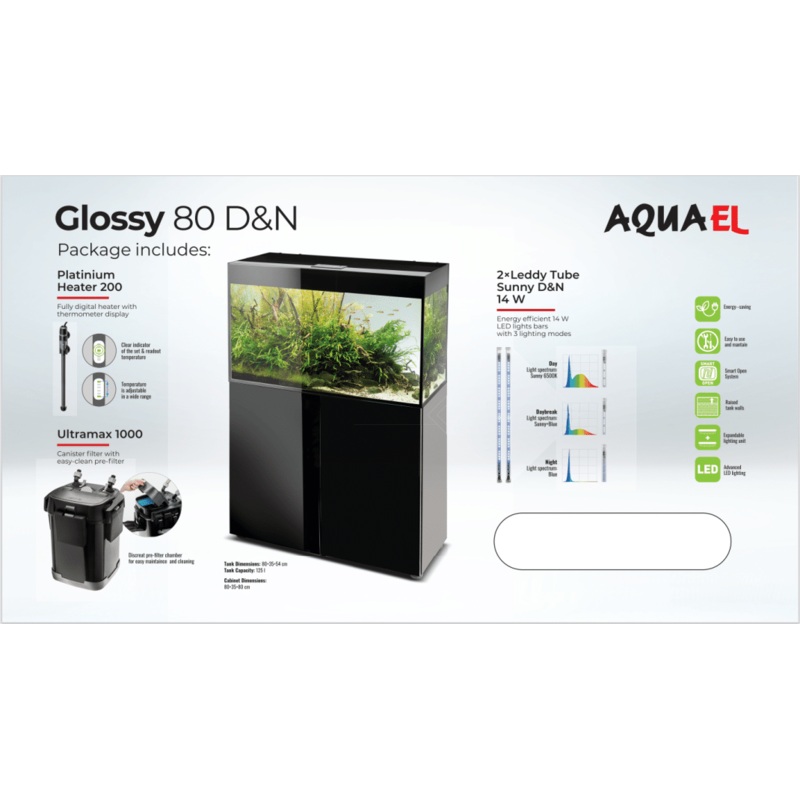 Aquael Glossy 80 Black Package