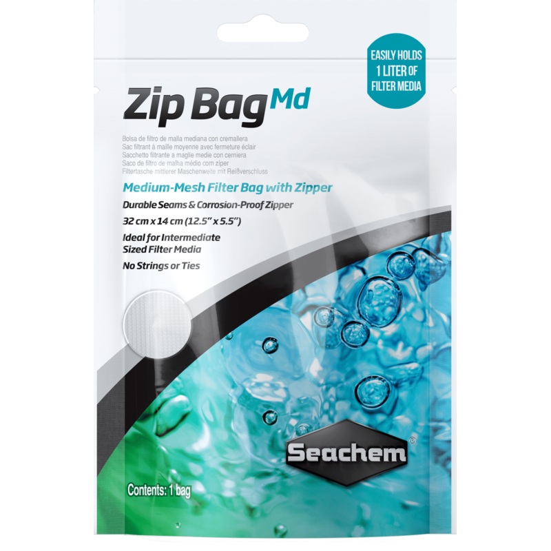 Seachem Zip Bag - Medium (12.5" x 5.5")