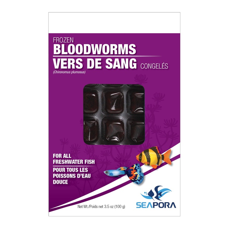 Seapora Frozen Bloodworms - 35 Cubes - 100g