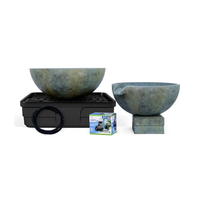 Aquascape Spillway Bowl and Basin Landscape Fountain Kit-Patina