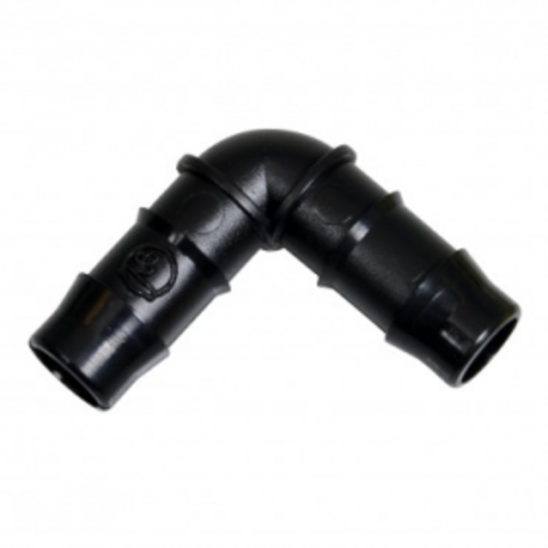 Two Little Fishies Double Barb Elbow Coupling 13mm