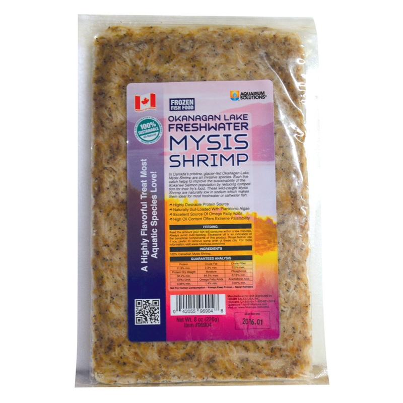 Hikari Bio-Pure Frozen Okanagan Lake Freshwater Mysis Shrimp - Flatpack - 8 oz