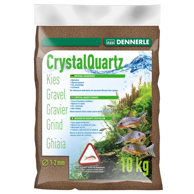 DENNERLE Crystal Quartz Gravel (Dark Brown / 10KG)