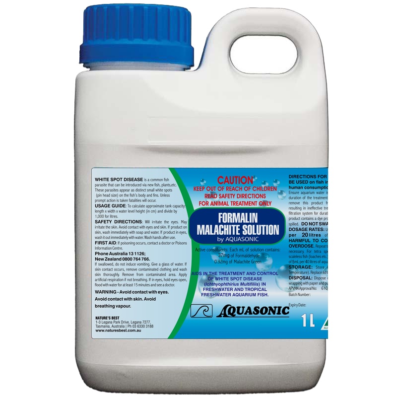 Aquasonic - Formalin Malachite Solution (1L)
