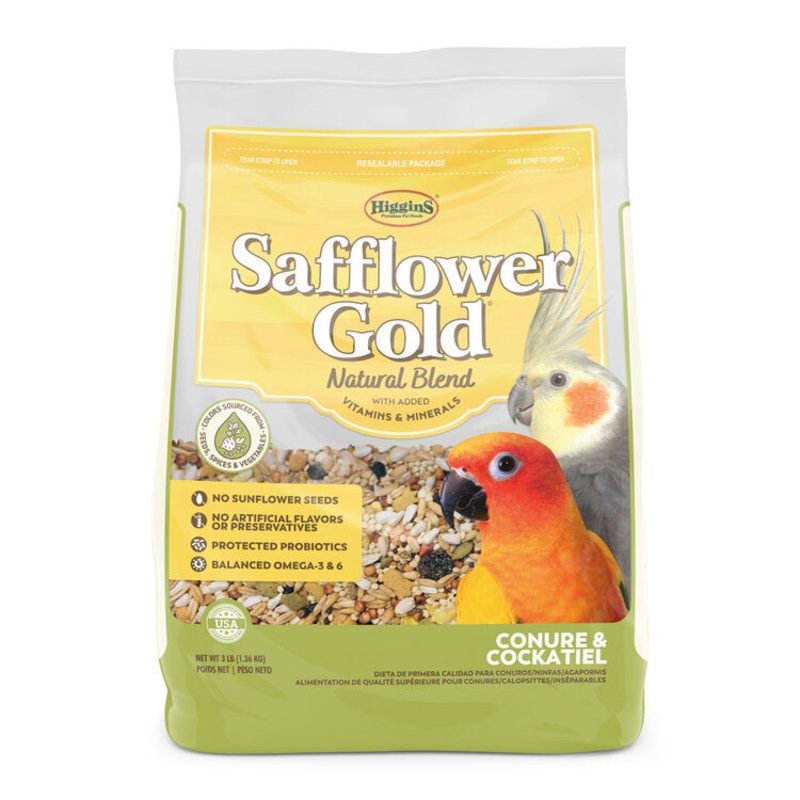 Higgins Safflower Gold Blend Conure & Cockatiel